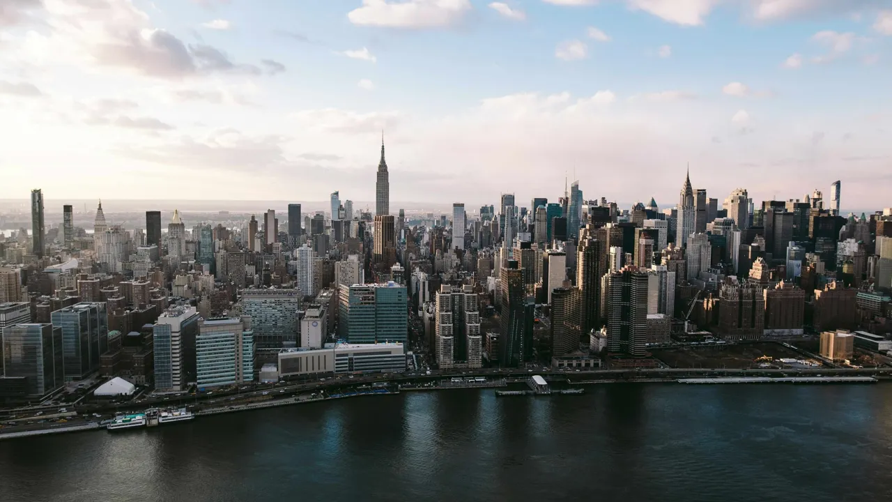New York City skyline viewed across the Hudson River